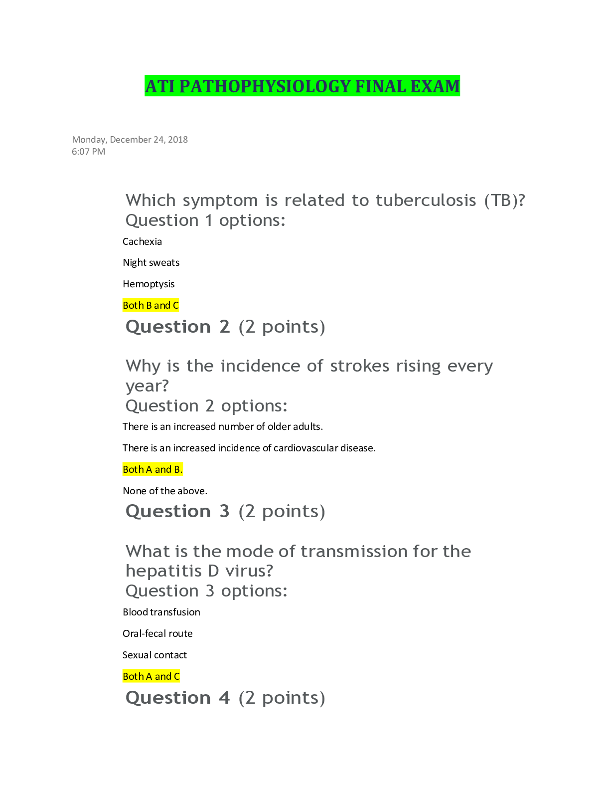 Preview image of ATI PATHOPHYSIOLOGY FINAL EXAM document